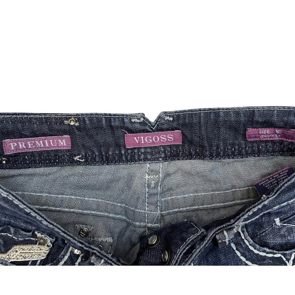 Women’s Vigoss Premium Denim Embellished Jeans - Size 5 (29"x31") - Picture 5 of 7